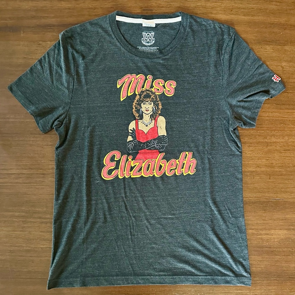 HOMAGE Heather Charcoal 'Miss Elizabeth' Graphic Tee